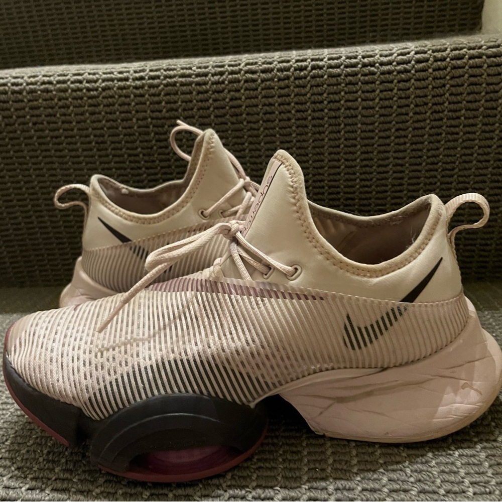 Nike Women's Athletic Shoes Beige Pink Black